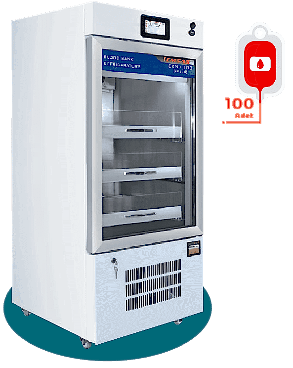 Kan saklama dolabı, kan torbalarının güvenli ve ideal koşullarda saklanmasını sağlamak için özel olarak tasarlanmıştır. 4°C ile 6°C arasında sabit sıcaklık koruma sistemiyle donatılmıştır. Kan bankaları, hastaneler ve laboratuvarlar için ideal olan bu cihaz, kanın stabil sıcaklıkta muhafaza edilmesini sağlayarak güvenli kan nakli süreçlerine katkıda bulunur. Homojen sıcaklık dağılımı ve güvenli saklama özellikleriyle donatılmıştır.(KAN SAKLAMA DOLABI)