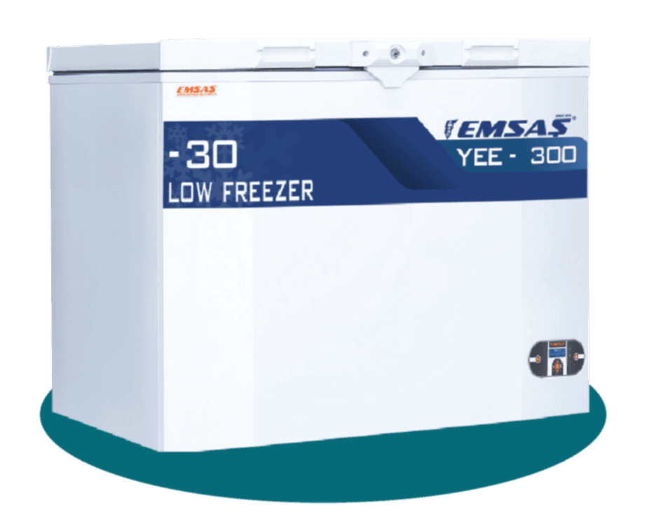 YEE 300 Laboratuvar dondurucu ve plazma dondurucu, -5°C ile -30°C arasındaki sıcaklık aralığında biyolojik örneklerin güvenli bir şekilde saklanmasını sağlar. Bu cihaz, plazma ve diğer biyolojik örneklerin uzun süreli depolama için mükemmel bir çözümdür. Laboratuvar ve plazma saklama cihazı olarak, yüksek performansı ile güvenilir ve verimli bir kullanım sunar.(lab freezer, plazma dondurucu, yatık tip)