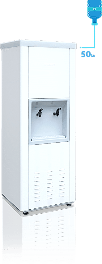 50 litre 304 CR-Ni kaynaklı iç kazanı ve uzun ömürlü galvaniz üzeri elektrostatik boyalı veya CR-Ni dış yüzeye sahip su sebili. Enjeksiyon baskılı poliüretan yalıtım sayesinde ısı kaybı minimum seviyededir. P.S poliüretan yalıtımlı kapak kullanılarak dayanıklılığı artırılmıştır. Şebekeye bağlanabilen veya dökme su ile kullanılabilen şamandıralı sisteme sahiptir. Manuel termostat ile su sıcaklığı kolayca kontrol edilebilir. Ayarlanabilir rotil ayak sistemi sayesinde montaj kolaydır. Uzun ömürlü çevirmeli musluk sistemi bulunur. Türkiye genelinde yaygın servis ağına sahip olup, 2 yıl garantilidir. ISO 9001 ve CE belgelerine sahiptir. Arıtma montajı kolaylıkla yapılabilir.(50LT SU SEBİLİ, sanayi tipi su sebili)